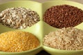 Variety of healthy grains and seeds in bowl