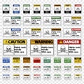 Variety of highly toxic signs Royalty Free Stock Photo