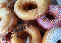 A variety of Home made Donuts of all Kinds Royalty Free Stock Photo