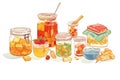 variety of homemade jams and jellies in glass jars