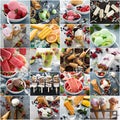 Variety of ice cream collage