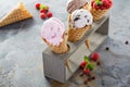 Variety of ice cream cones Royalty Free Stock Photo