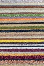 Variety kind of dry organic cereal and grain seed stripe background in vertical