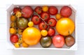 Variety of kinds of tomato in a box Royalty Free Stock Photo