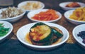 Variety of korean side dishes Royalty Free Stock Photo