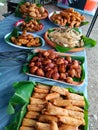 Variety kuih muih local in table Royalty Free Stock Photo