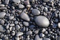 Black Stones on Icelandic Beach Royalty Free Stock Photo