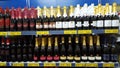 Variety of liqueurs to drink department