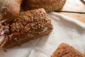 Variety of loaves of bread