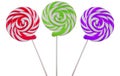 Variety of lollipops on white