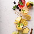 Variety of margarita cocktails Royalty Free Stock Photo