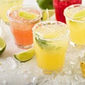 Variety of margarita cocktails