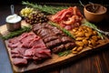 a variety of marinated meat ready for grilling