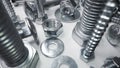 variety of metal screws and fasteners