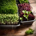 Variety of micro greens - ai generated image