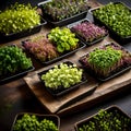 Variety of micro greens - ai generated image