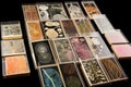 variety of microscope slides featuring different types of cells and organisms