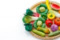 Variety of miniature clay vegetables Royalty Free Stock Photo