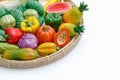 Variety of miniature clay vegetables Royalty Free Stock Photo