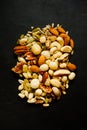 Variety of mixed nuts - almond, hazelnuts and cashew