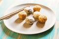 Variety of mochi dessert Royalty Free Stock Photo