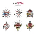 Variety of Mom Tattoo set