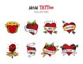 Variety of Mom Tattoo set