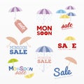 Variety of monsoon season sales Royalty Free Stock Photo