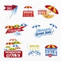 Variety of monsoon season sales Royalty Free Stock Photo