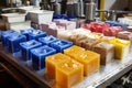 a variety of moulds prepared for solidifying wax Royalty Free Stock Photo