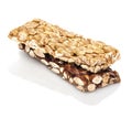 Variety of nut bars Royalty Free Stock Photo