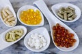 Variety of nutritional supplements. Royalty Free Stock Photo