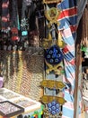 Artificial jewellery shop on the streets of Karbala, Iraq Royalty Free Stock Photo