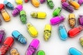 Variety pills. Vitamin capsules. 3d Royalty Free Stock Photo