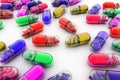 Variety pills. Vitamin capsules. 3d Royalty Free Stock Photo