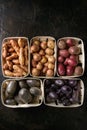 Variety of raw potatoes Royalty Free Stock Photo