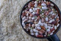 Variety raw soup beans and rice background Royalty Free Stock Photo