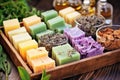 variety of ready-to-sell soap bars with different aromas