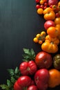 variety of ripe colourful organic tomatoes Royalty Free Stock Photo