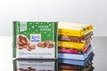 Variety of Ritter Sport chocolate bars. Royalty Free Stock Photo