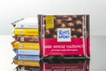 Variety of Ritter Sport chocolate bars. Royalty Free Stock Photo