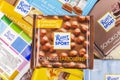 Variety of Ritter Sport chocolate bars. Royalty Free Stock Photo