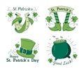 Variety of Saint Patrick stickers