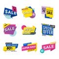 Variety of sales tag set Royalty Free Stock Photo
