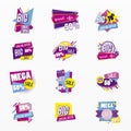 Variety of sales tag set Royalty Free Stock Photo