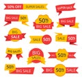 Variety of sales tag set Royalty Free Stock Photo