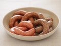 Variety Of Sausages In Bowl Royalty Free Stock Photo