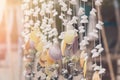 Variety seashells mobile hanging. handicrafts produced by sea shell Royalty Free Stock Photo