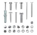 Variety of silver screw set