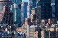 A Variety of Skyscrapers and Buildings in the Midtown Manhattan Skyline of New York City Royalty Free Stock Photo